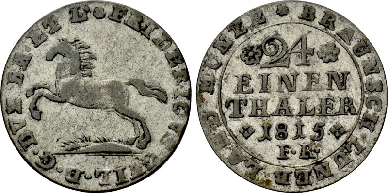 GERMANY. Brunswick-Luneburg. Friedrich Wilhelm (1806-1815). 1/24 Taler (1815-FR)...