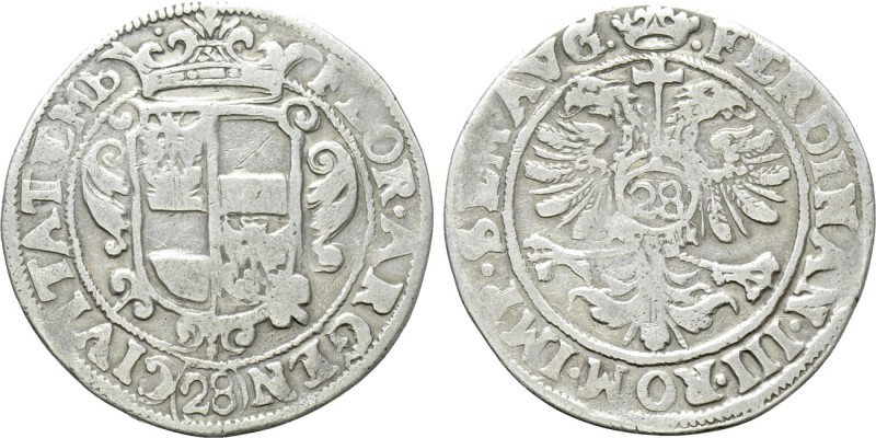 GERMANY. Emden. Ferdinand III (Holy Roman Emperor, 1637-1653). Gulden or 28 Stüb...