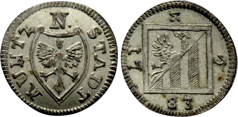 GERMANY. Nuremberg. Krezuer (1783). 

Obv: STADT MUNTZ. 
Coat-of-arms; N abov...