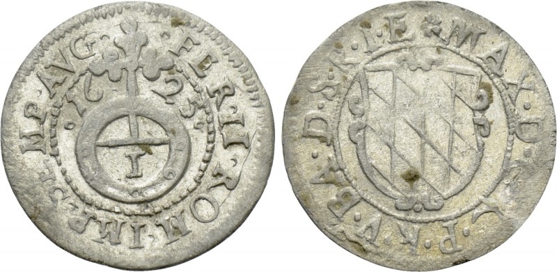GERMANY. Pfalz. Interregnum. Kreuzer (1625). Heidelberg. Struck in the name of F...