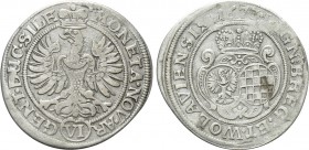 GERMANY. Silesia-Liegnitz-Brieg. Luise von Anhalt-Dessau (1672-1680). 6 Kreuzer (1673).