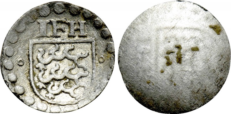 GERMANY. Württemberg. Johann Friedrich (1608-1628). Hohlpfennig. Stuttgart. 

...