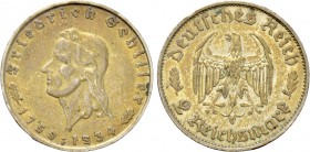 GERMANY. Third Reich (1933-1945). 2 Reichsmark (1934-F). Stuttgart.