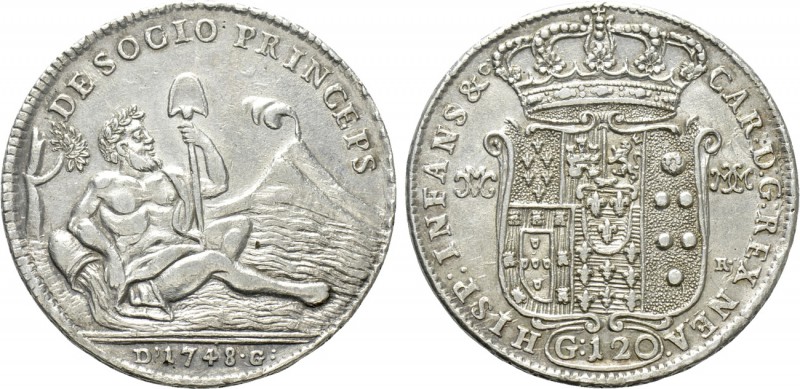 ITALY. Naples. Carlo VII [III di Spagna] (1734-1759). 120 Grana (1748).

Obv: ...