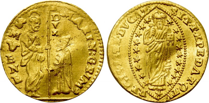 ITALY. Venice. Marino Grimani (1595-1605). GOLD Zecchino. 

Obv: MARIN GRIM / ...