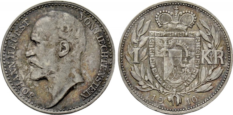 LIECHTENSTEIN. Johann II (1858-1929). Krone (1912). Wien (Vienna). 

Obv: JOHA...