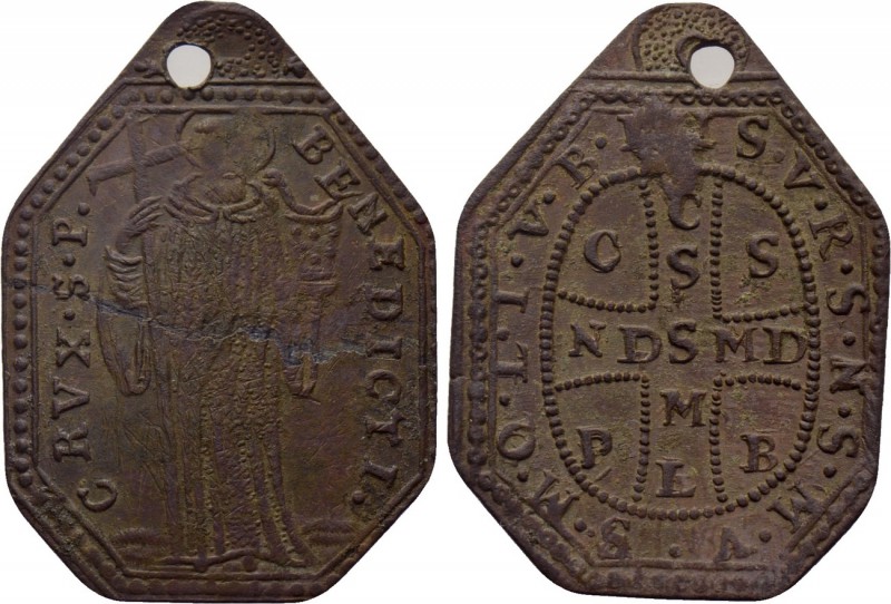 GERMANY. Octagonal Pilgrimage Medal (Wallfahrtsmedaille). Circa 18th century. 
...