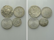 4 Modern Silver Coins.