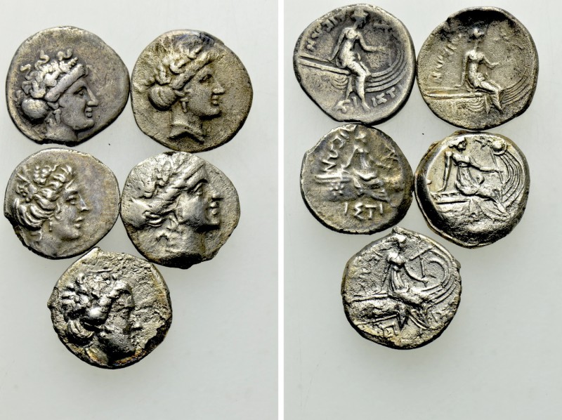 5 Tetrobols of Histiaia from the BCD COllection. 

Obv: .
Rev: .

. 

Con...