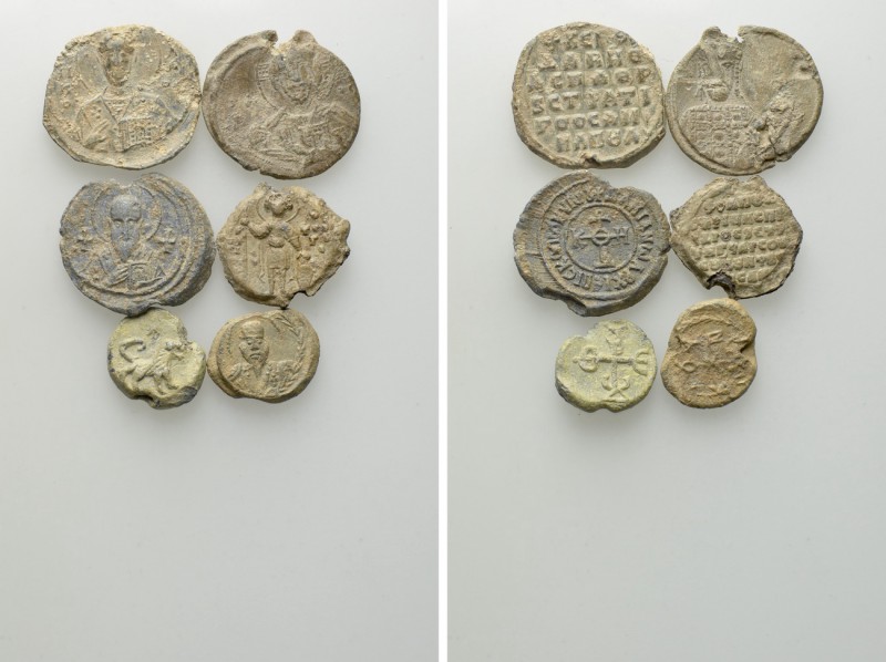 6 Byzantine Seals. 

Obv: .
Rev: .

. 

Condition: See picture.

Weight...