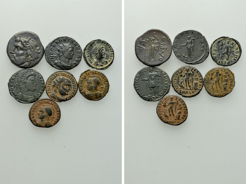 7 Ancient Coins. 

Obv: .
Rev: .

. 

Condition: See picture.

Weight: ...