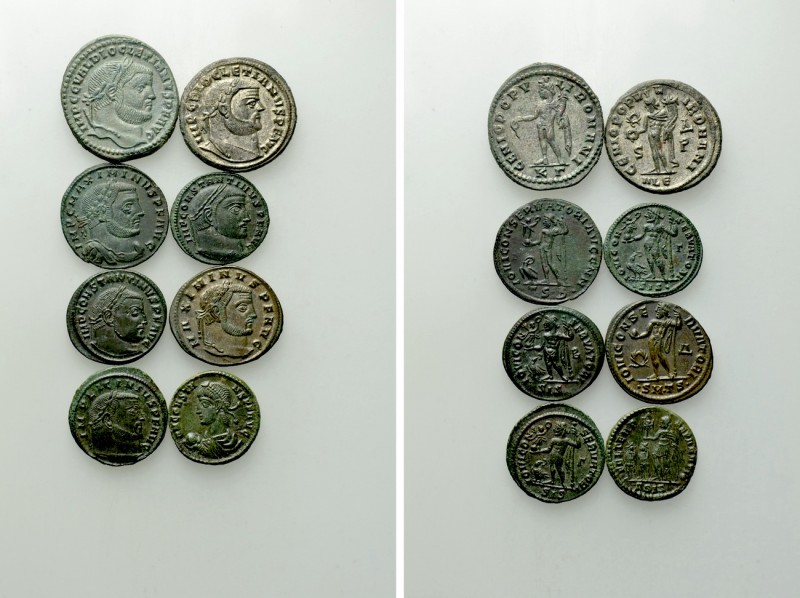 8 Late Roman Coins.

Obv: .
Rev: .

.

Condition: See picture.

Weight:...