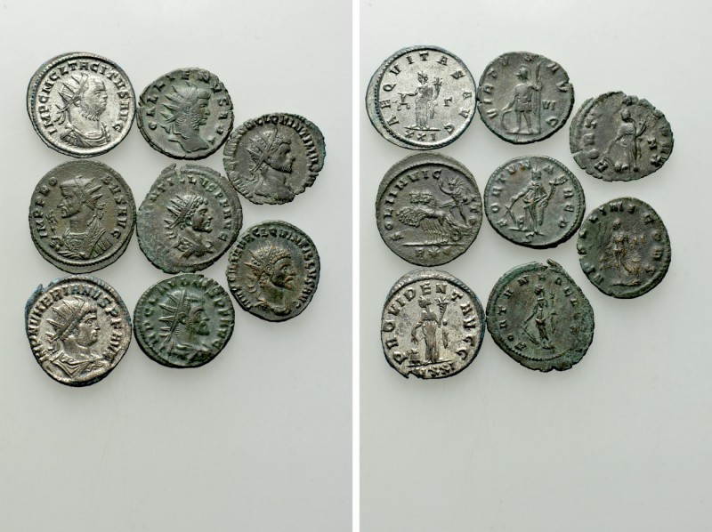 8 Antoniniani. 

Obv: .
Rev: .

. 

Condition: See picture.

Weight: g....
