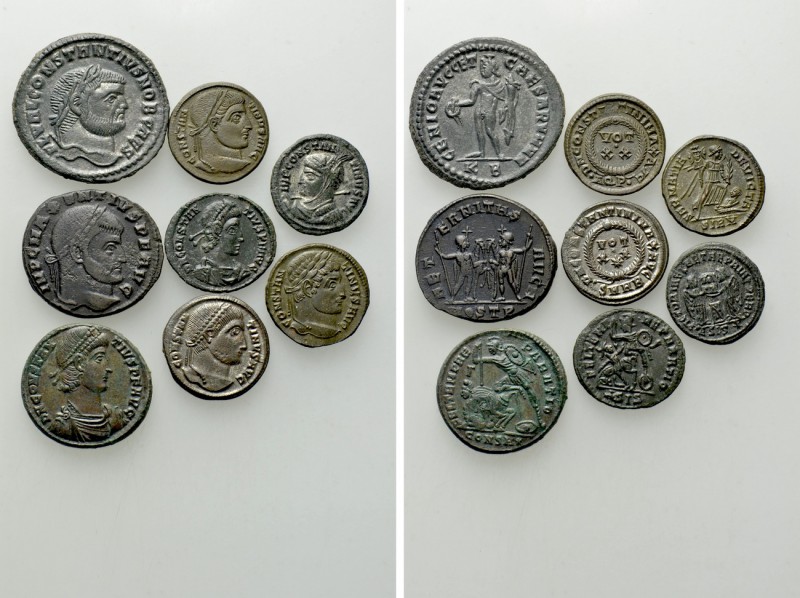 8 Late Roman Coins. 

Obv: .
Rev: .

. 

Condition: See picture.

Weigh...