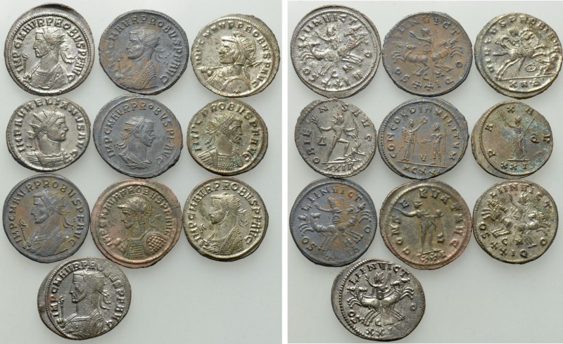 10 Antoniniani of Probus. 

Obv: .
Rev: .

. 

Condition: See picture.
...
