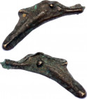 Ancient Greece Sarmatia, Olbia Æ Cast "Dolphin" 5th Century BC
SNG BM Black Sea 361; SNG Cop 72; Bronze 1.3 g; Dolphin with fin; VF