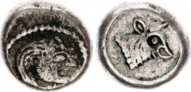 COLLECTOR'S COPY!
Ancient Greece Hemidrachm 500 - 400 BC, Colchis (Achaean League)
BM-5, SNG Cop-98; Silver 2,06 gr; Obv: Archaic female head r. Rx:...
