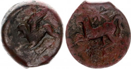Ancient Greece AE20 378 - 376 BC, Kainon (Sicily)
Mont. 4295, S. Ans. 1169; Copper 9,2 gr; Obv: Griffin. Legend Kainon, Rev: Horse with star.
