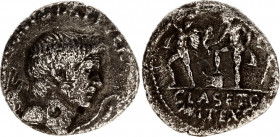 Roman Republic Denarius 42 - 40 BC, Sextus Pompey
Crawford 334, Syd 511, BMC Sicily 93, Sear 1392; Silver 3,15 gr; Sicily mint. Obv: MAG PIVS IMP ITE...