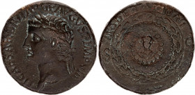 COLLECTOR'S COPY!
Roman Empire Dupondius 16 - 22 AD, Tiberius
RIC 39, BMC 90, C 6; Copper 12,37 gr; Obv: TICAESARDIVIAVGFAVGVSTIMPVIII - Laureate he...