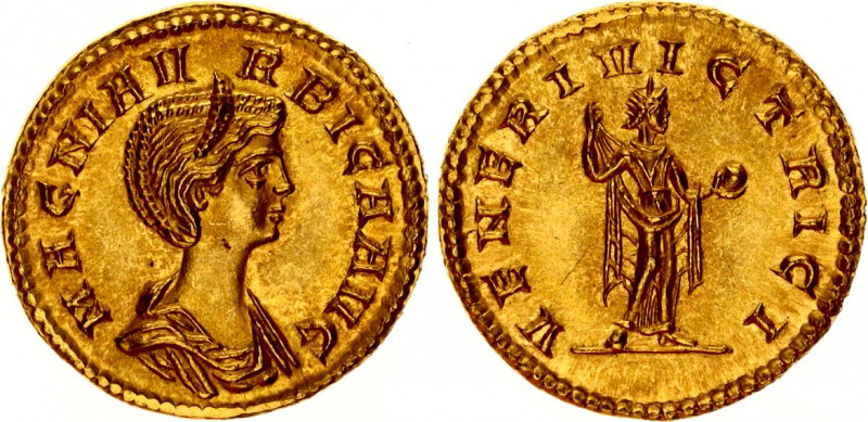 Roman Empire Aureus 283 AD Magnia Urbica
RIC 340, C 8; Gold 4.39 g; Obv: MAGNIA...
