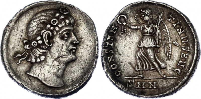 Roman Empire AR Siliqua 336 - 337 AD
RIC VII 140 (Nicomedia); RSC 97n (Nicomedi...