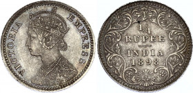 British India 1/4 Rupee 1898
KM# 490, N# 26099; Silver; Victoria; UNC