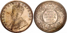 British India 1 Rupee 1917 B
KM# 524; Silver; George V; UNC