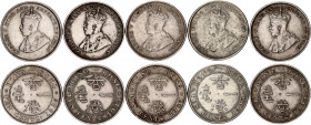 Hong Kong 5 x 10 Cent 1935
KM# 19; N# 7758; George V; XF.