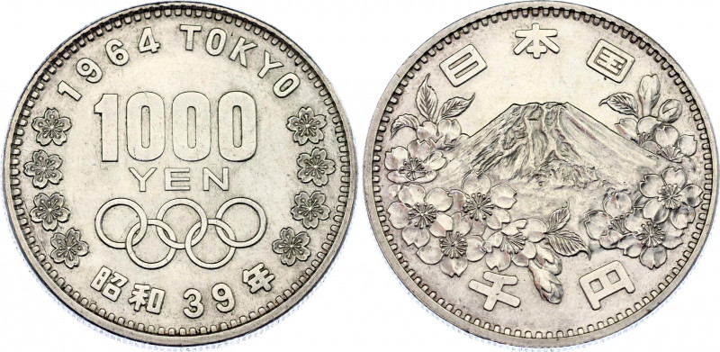 Japan 1000 Yen 1964 (39)
Y# 80; JNDA# 03-1; N# 14007; Silver; Shōwa; Summer Oly...