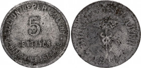 Philippines 5 Centavos 1913
KM# 6; Leper Colony, Culion Island; Mintage 6600 pcs; F