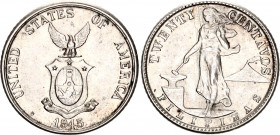 Philippines 20 Centavos 1945 D
KM# 182; Schön# 20; N# 7513; Silver; U.S. Administration; Mint: Denver; AUNC