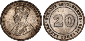 Straits Settlements 20 Cents 1926
KM# 30b, N# 12777; Silver; George V; UNC with minor hairlines