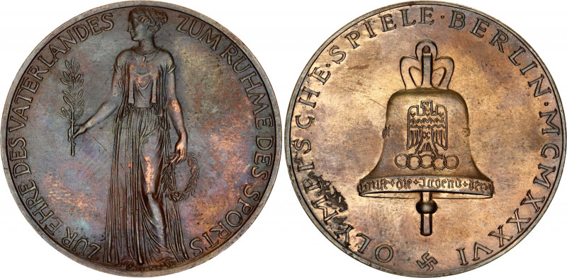 Germany - Third Reich Bronze Medal " Berlin Olympics 1936" 1936
Ehling 128; Bro...