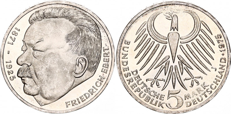 Germany - FRG 5 Mark 1975 J
KM# 141; N# 3437; Silver., Proof; 50th Anniversary ...