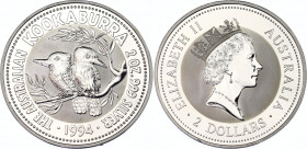 Australia 2 Dollar 1994
KM# 230, N# 165261; Silver; Two Kookaburras on branch; UNC
