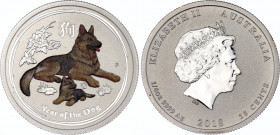 Australia 50 Cents 2018
N# 201466; Silver., Coloured; Year of the Dog; UNC