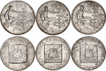 Czechoslovakia 3 x 10 Korun 1930 - 1932
KM# 15; N# 7797; Silver; XF.