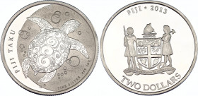 Fiji 2 Dollars 2013
N# 45270; Silver., Prooflike; Taku Turtle