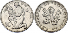 Czechoslovakia 10 Korun 1955
KM# 42; Schön# 47; N# 12623; Silver; 10th Anniversary - Liberation from Germany; AUNC Toned