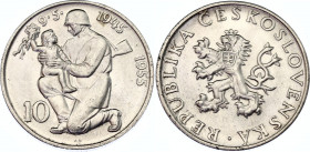 Czechoslovakia 10 Korun 1955
KM# 42; Schön# 47; N# 12623; Silver; 10th Anniversary - Liberation from Germany; UNC
