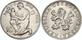Czechoslovakia 10 Korun 1955
KM# 42; Schön# 47; N# 12623; Silver; 10th Anniversary - Liberation from Germany; UNC Toned