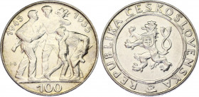 Czechoslovakia 100 Korun 1955
KM# 45; N# 20210; Silver; 10th Anniversary - Liberation from Germany; UNC