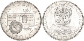 Czechoslovakia 10 Korun 1967
KM# 62, N# 12627; Silver; 500th Anniversary - Bratislava University; UNC