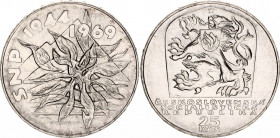 Czechoslovakia 25 Korun 1969
KM# 67, N# 39932; Silver; 25th Anniversary of 1944 Slovak National Uprising; UNC