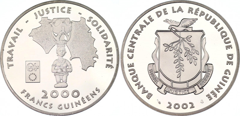 Papua New Guinea New Guinea 2000 Francs 2002 Rare
KM# 65; Silver, Proof; Mintag...