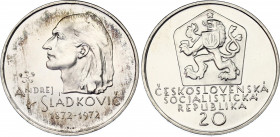 Czechoslovakia 20 Korun 1972
KM# 76; N# 12631; Silver; Centennial - Death of Andrej Sladkovic; Mint: Rome; Mintage 5000; UNC Proof