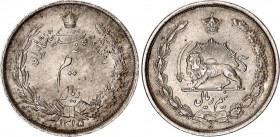 Iran 1 Rial 1932 AH 1311
KM# 1129; N# 26583; Silver; Rezā Pahlavī; UNC with minor hairlines.