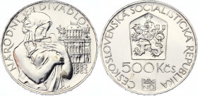 Czechoslovakia 500 Korun 1983
KM# 112, N# 20202; Silver; 100 Years - National Theatre in Prague; UNC