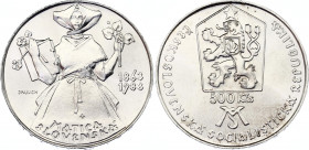 Czechoslovakia 500 Korun 1988
KM# 134, N# 20204; Silver; 100 Years - Matica Slovenská Institute; UNC
